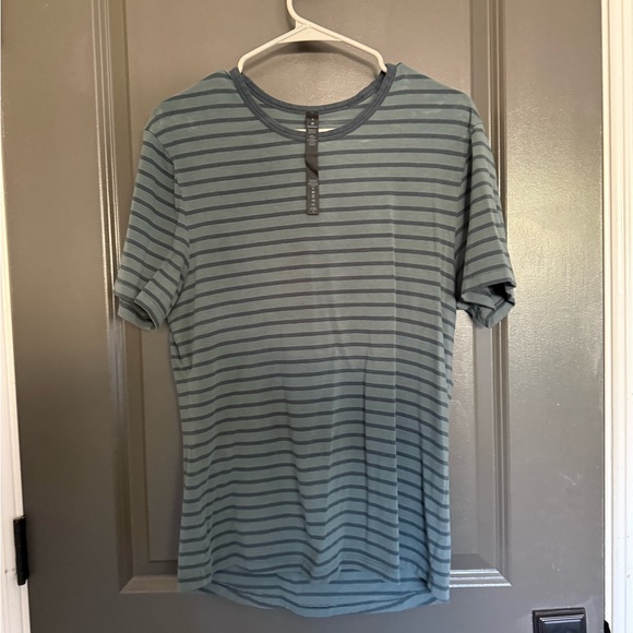 Striped Blue Men's Shirt - Picture 1 of 3